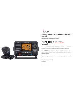 Trasmettitore VHF ICOM IC-M506GE GPS DSC con AIS 2
