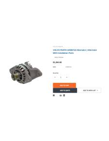 Volvo penta orginal  22906753  Alternadora motor