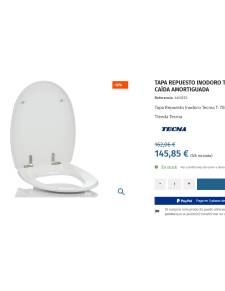 Tecma Tapa Repuesto Inodoro  T-781TBFR Compass Con Caída Amortiguada