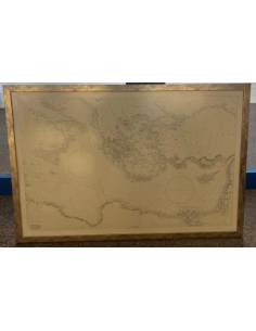 Dipinto di carta nautica 70,5 cm x 104 cm