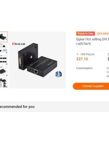 DVI extender over cats télécommandé