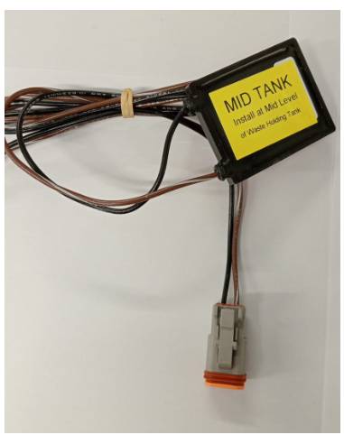 Sensor mid tank waste holding tank