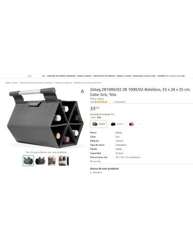 ZEBAG tragbarer Flaschenhalter 33 x 28 x 25 cm