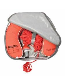 Kit salvagente a ferro di cavallo 'quick rd' arancione, leggero, corda 30 mt