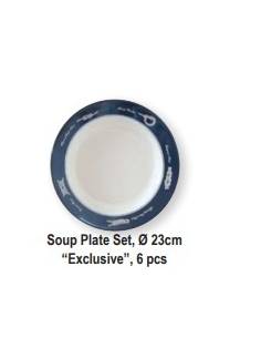 Deep plate 'exclusive' set of 6 pieces