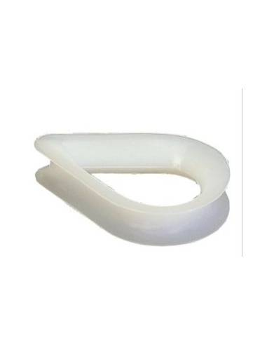Dé à coudre en plastique en d. 10mm blanc (4und)