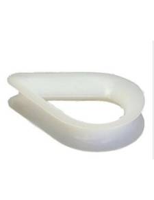 Dé à coudre en plastique en d. 10mm blanc (4und)