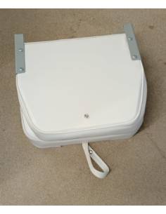 Silla 400X510mm  abatible semipiel blanco 2