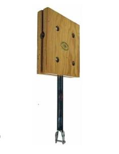 Outboard support for balcony 210x260mm wood/inox