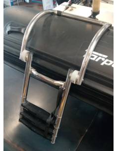 Escalera baño inox para neumática telescópica 3 peldaños
