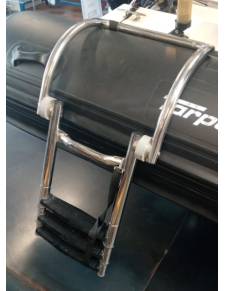 Escalera baño inox para neumática telescópica 3 peldaños