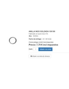 Anillas Inox Soldadas 2