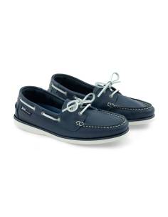 Zapato nautico sport navy mujer nobuck azul