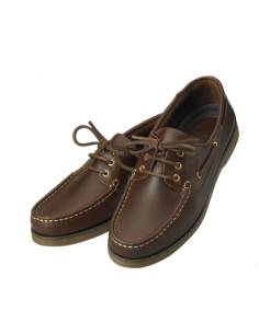 Crew marron nautical shoe