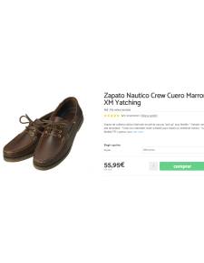 Zapato nautico  Crew marron
