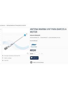 Antena glomex marine vhf antena 156 a 165mhz 1,10mts 2