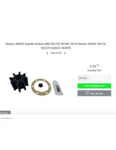 Perkins 460024 impeller Perkins M92 M115Ti M130C M135... 2