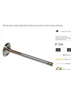 Orbitrade 12020 exhaust valve for Volvo Penta engines (34mm)