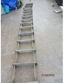 Practical ladder 13mts x 50cm wood/cable