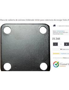 Orbitrade 16341 Plaque de recouvrement d'extrémité pour collecteurs d'échappement Volvo