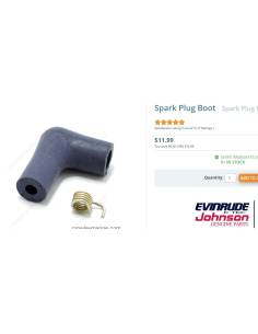 Cappuccio della candela EVINRUDE/JOHNSON 0581027