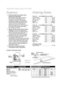 Piston hydraulique 12/24v cruiser t tab sortie