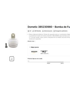 Dometic Fuelle bomba inodoro 385230980 2