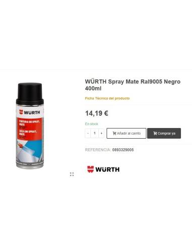 Spray laque LACKSPRAY MATT WURTH 400ml