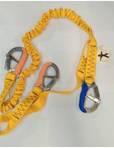 Trem Linea de vida 3 mosquetones de seguridad elastico