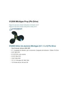 Hélice 012008 Michigan (8-1/4 x 8) Pin Drive