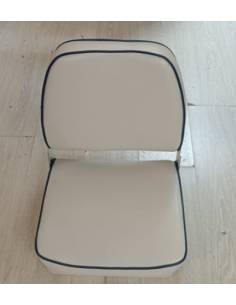 Asiento FISHERMAN abatible blanco ribetes azul