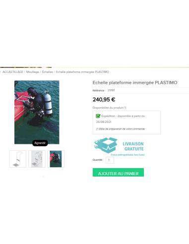 Plastimo Escalera de plataforma sumergible