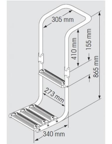 Plastimo Escalera de plataforma sumergible
