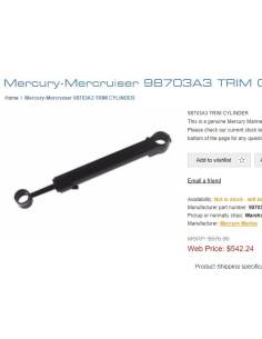 Pistole idrauliche Mercury-Mercruiser QUICKSILVER 98703 A3