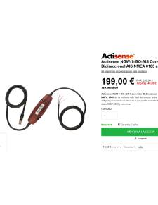 Actisense NGW-1-ISO-AIS Convertidor Bidireccional AIS NMEA 0183 a NMEA 2000