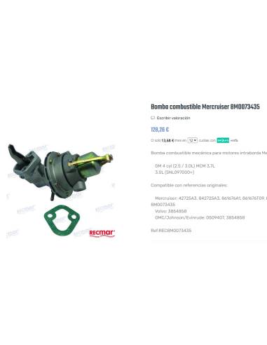 Recmar REC8M0073435 bomba de combustible