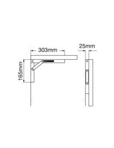Folding stainless steel table support 2
