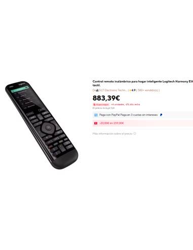 Logitech Harmony Elite Control remoto...