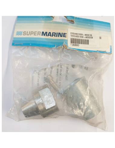 Super Marine Ánodo D30 con tuerca inox 16/200