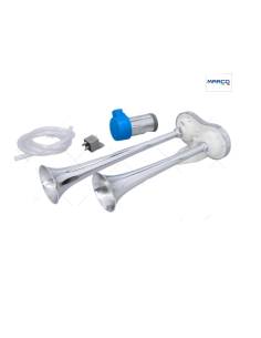 Marco bocina 24V doble con compresor , plastico cromado