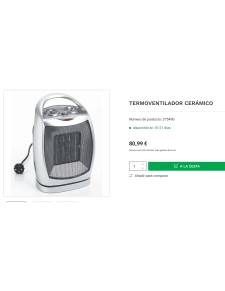 Eurom ceramic Termoventilador cerámico