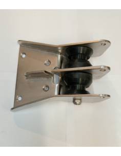 Puntera de proa acero inoxidable doble roldana 165x200mm