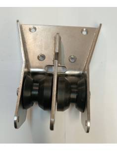 Puntera de proa acero inoxidable doble roldana 165x200mm 2