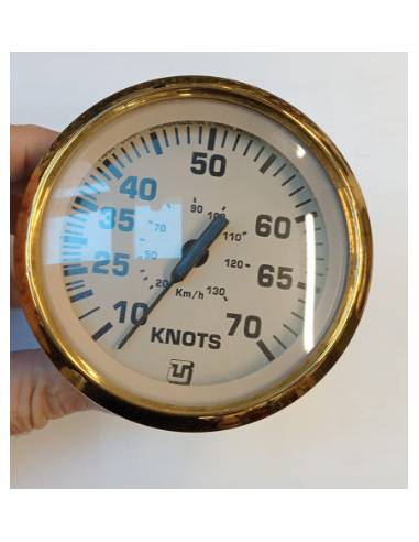 Reloj Corredera 12V  70 Knots   marco dorado
