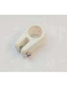 Abrazadera capota tubo 22mm blanco