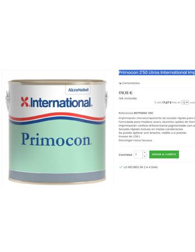 Primocon 2'50 litros International Imprimación
