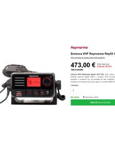 Raymarine VHF Ray53 GPS integrado, DSC
