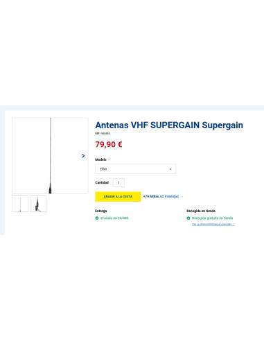Supergaim Antena  VHF modelo Elba 970mm