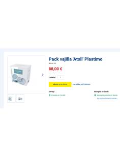 Plastimo Pack vajilla 'Atoll' 12 piezas 2