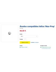 Super Marine Ánodo compatibles hélice Max-Prop D100 MAX 4 2